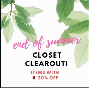 End of summer closet clear-out!!